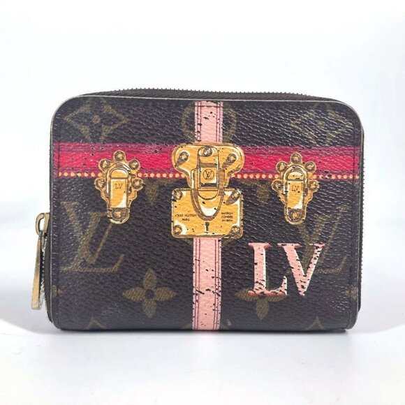 LOUIS VUITTON M62617 Monogram Summer Trunk Zippy-coin purse Wallet Coin Case - Picture 1 of 16